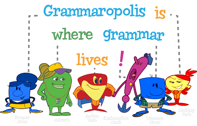 The 9 Parts of Speech Characters of Grammaropolis